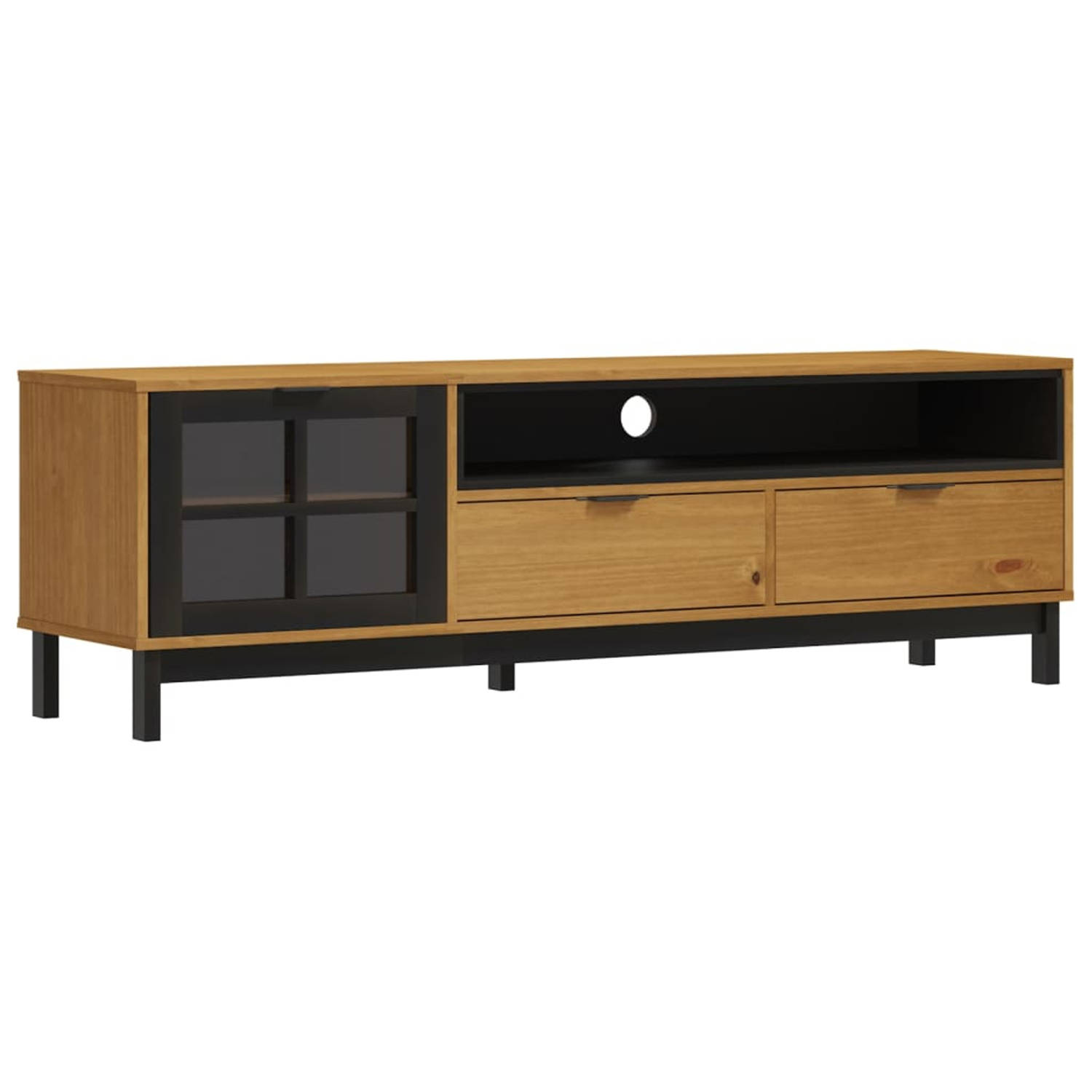 vidaXL TV-meubel FLAM 158x40x50 cm massief grenenhout