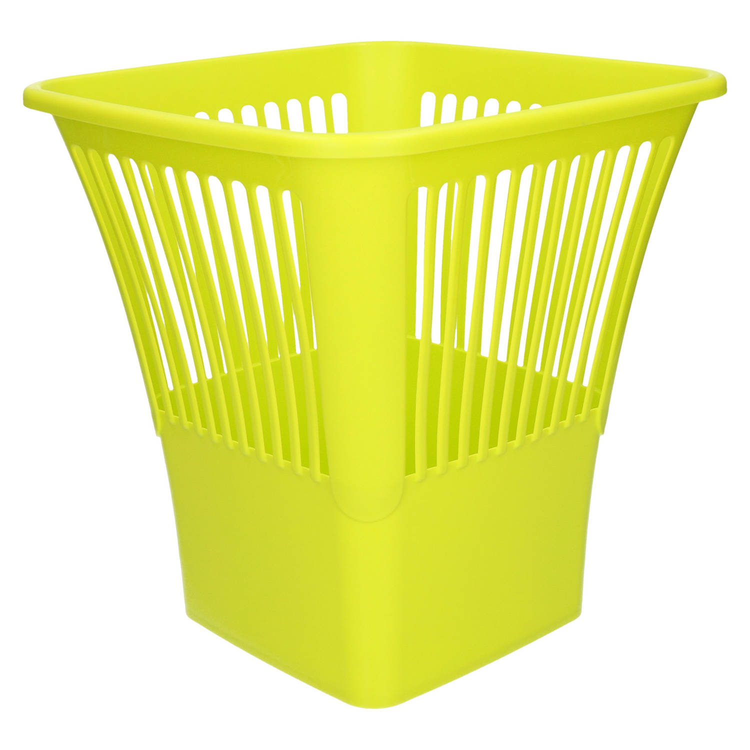 Plasticforte Afvalbak-vuilnisbak-kantoor prullenbak plastic groen 30 cm Prullenmanden