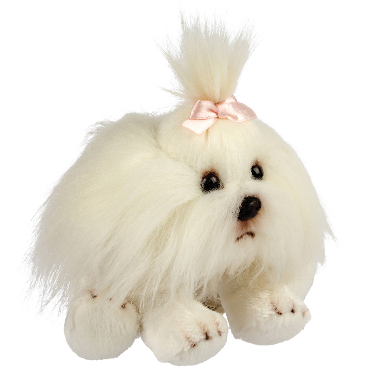 Suki Gifts Pluche knuffeldier hond Shih Tzu wit 13 cm huisdieren thema Knuffel huisdieren