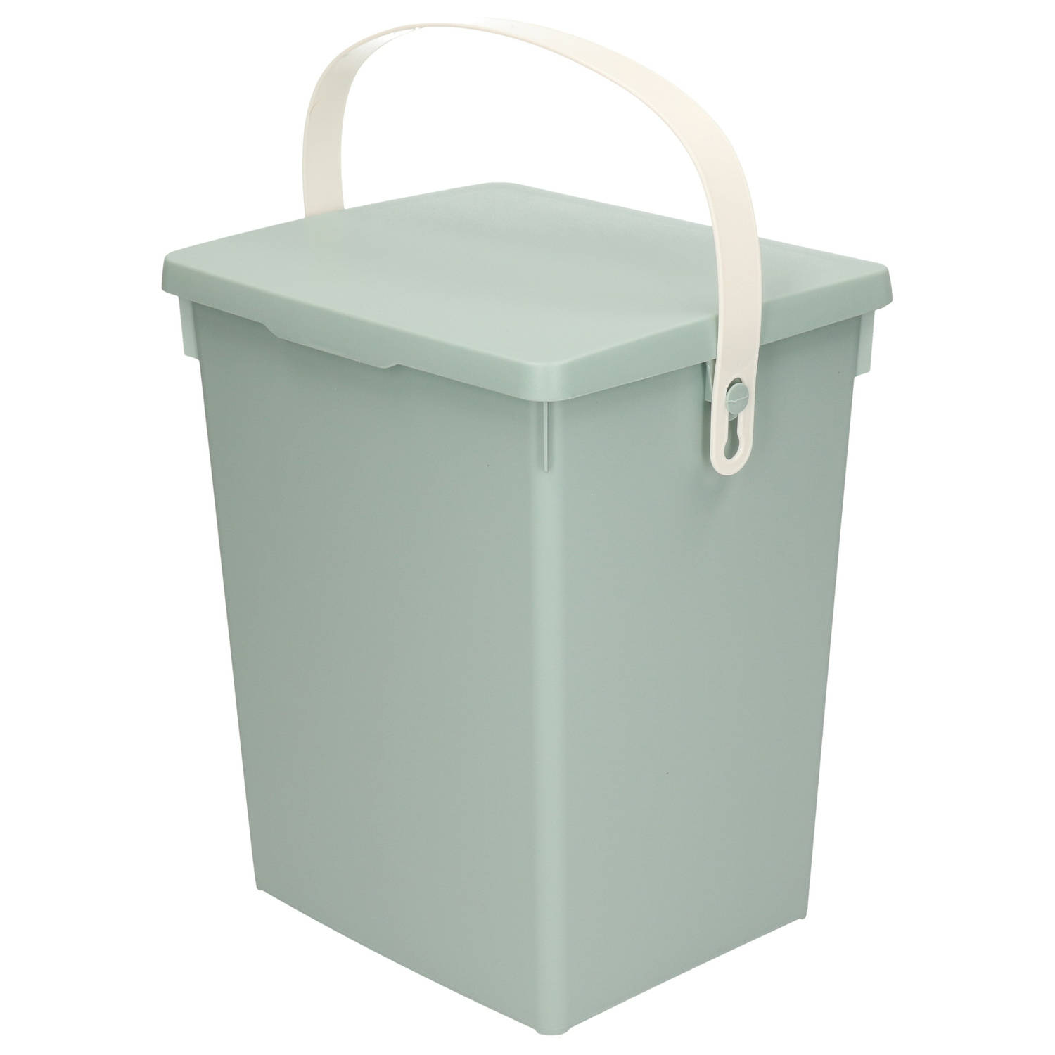 Groene afsluitbare vuilnisbak-afvalbak voor gft-organisch afval 5,5 liter Prullenbakken