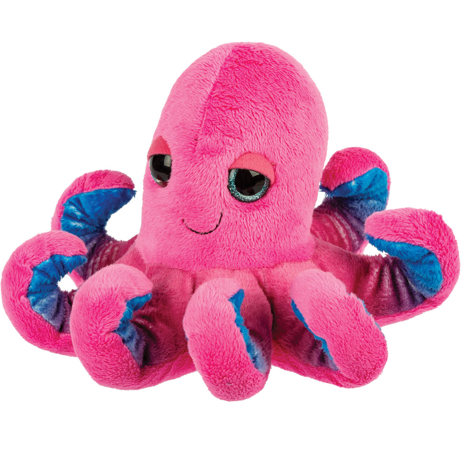 Suki Gifts pluche inktvis/octopus knuffeldier - cute eyes - roze - 22 cm - Knuffel zeedieren