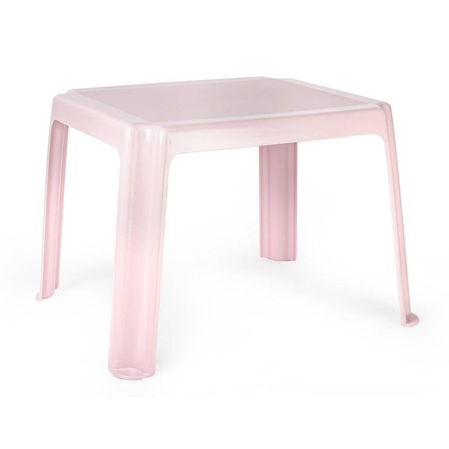 Forte Plastics Kunststof kindertafel roze 55 x 66 x 43 cm camping-tuin-kinderkamer Bijzettafels