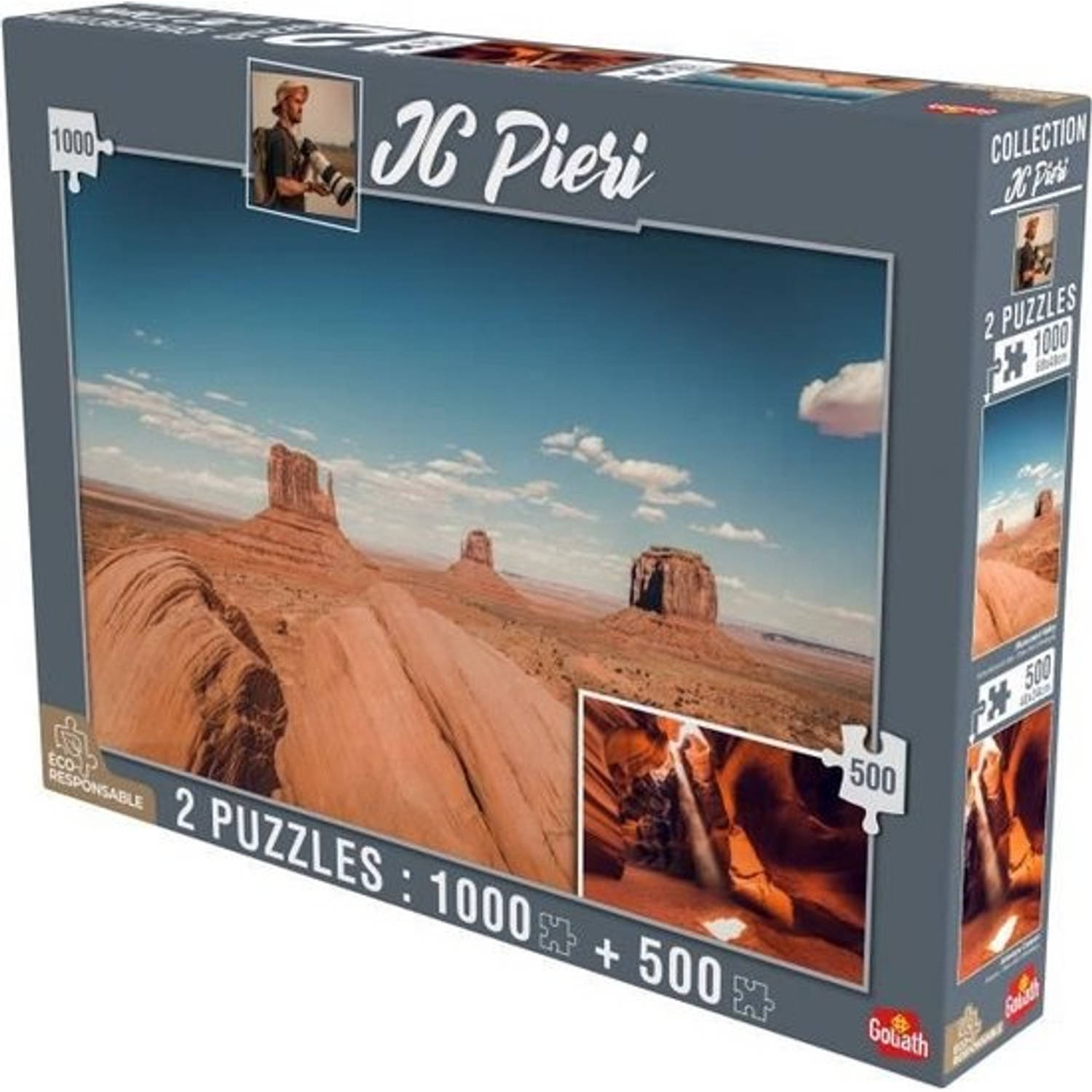 Goliath JC Pieri Collection Puzzel Monument Valley en Antelope Canyon (Verenigde Staten) 1000 en 500