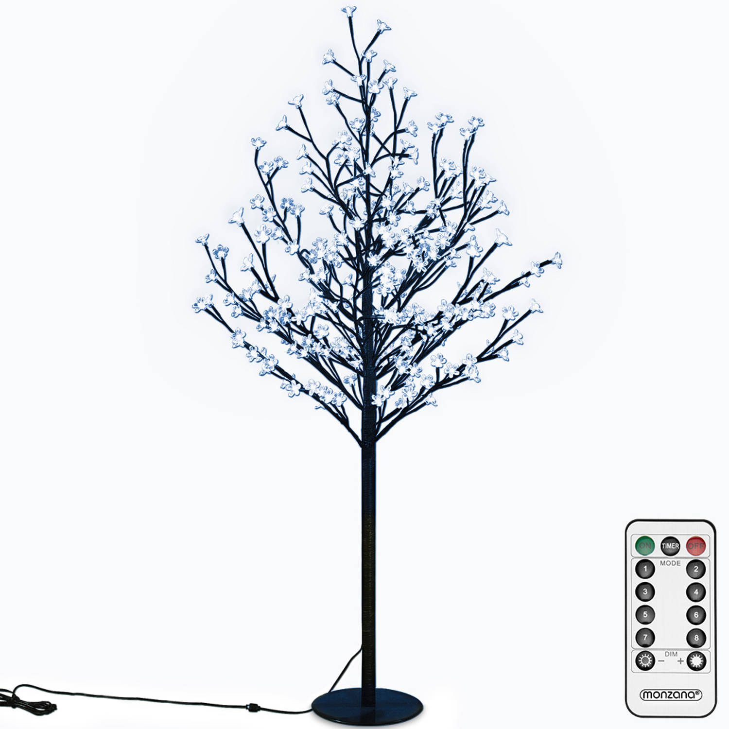 Kerstbloesem, 180 cm, 200 LED's, blauwe verlichting, kerstboom, kerstversiering, voor binnen-bu