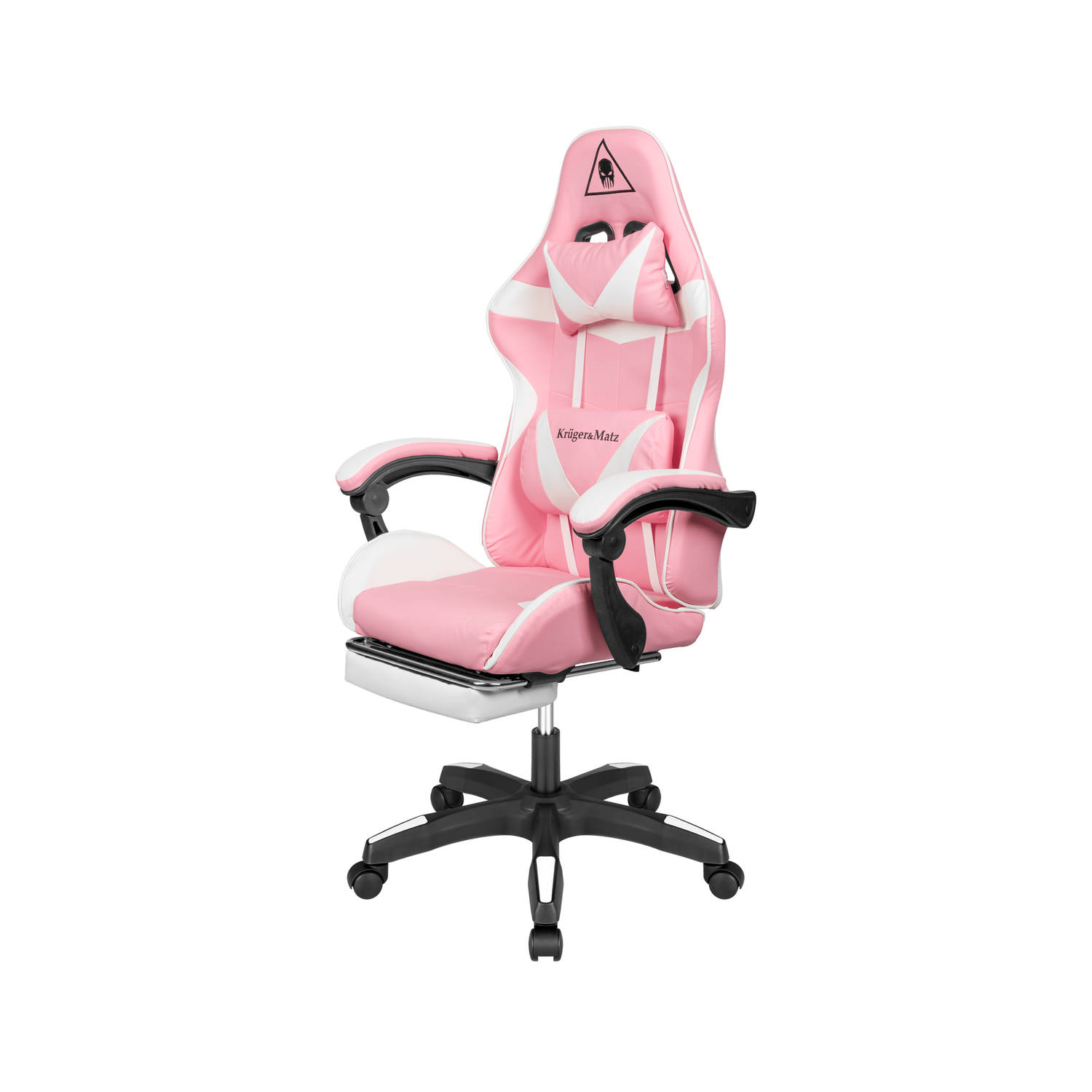 Krüger&Matz GX-150 game stoel gaming chair gamingstoel roze-wit