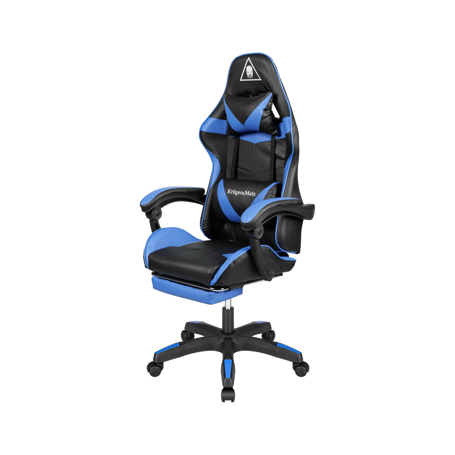 Krüger&Matz KM0790BLU - Warrior GX-150 gaming stoel, blauw-zwart