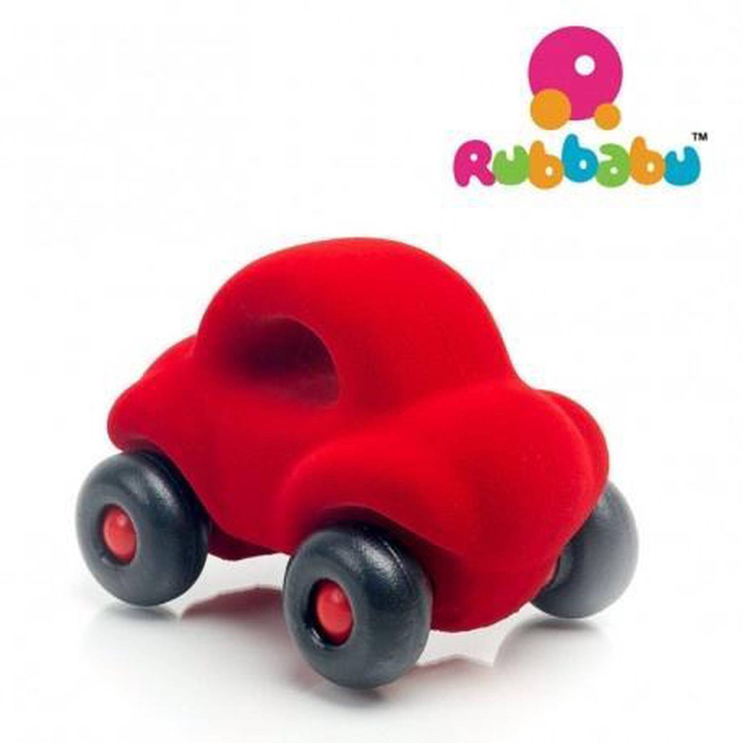 Rubbabu The Little Wholedout Car (Rood)