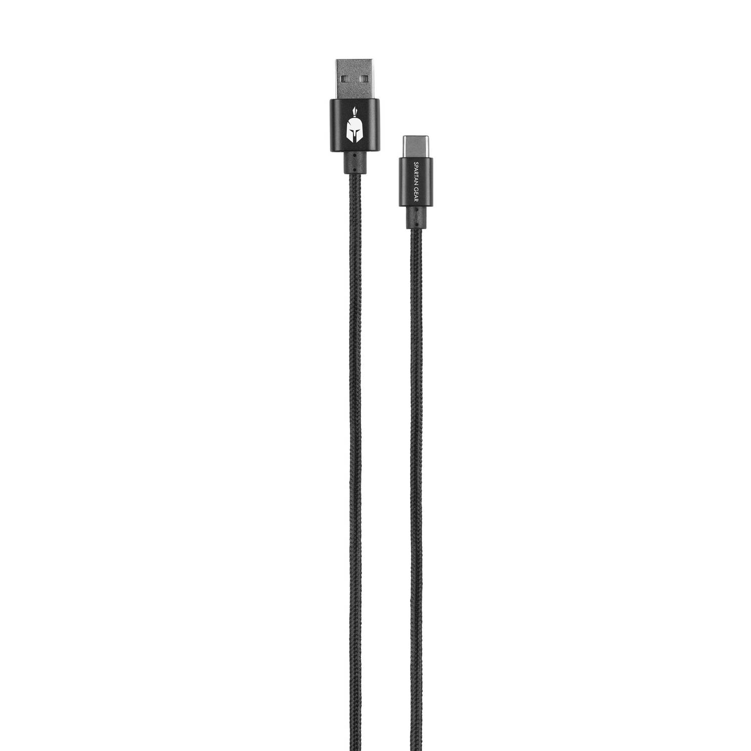 Dubbelzijdige USB-kabel (A naar C) Zwart (lengte: 2m)