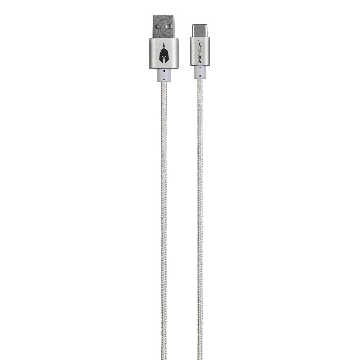 Dubbelzijdige USB-kabel (Type C) Wit (lengte: 2m geschikt voor PS5, Xbox Series X/S, tablet, mobile)