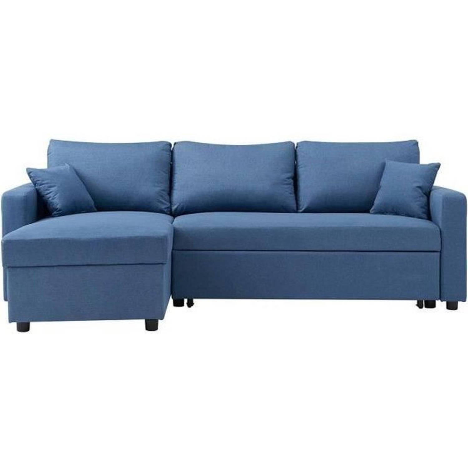 Omkeerbare hoekbank Convertible Large Sleeping + Chest - Blue Fabric - L 228 x D 148 x H 86 cm - Owens