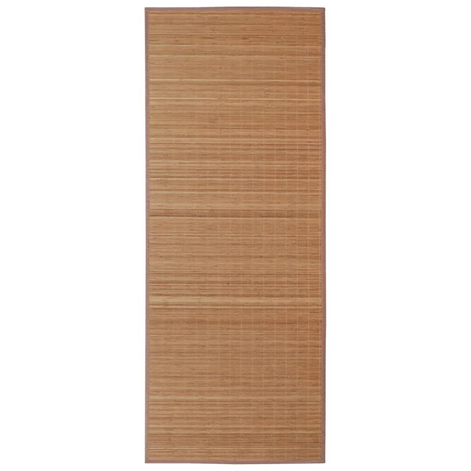 Vierkante bamboe mat 120 x 180 cm (Bruin)