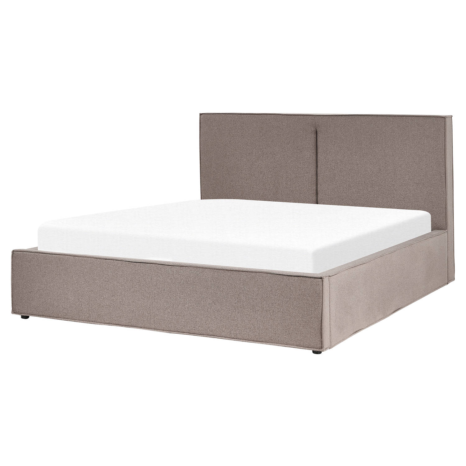 MOISSAC - Bed - Taupe - 160 x 200 cm - Polyester