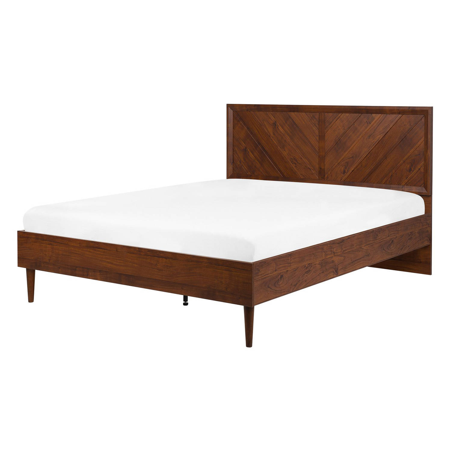 MIALET - Bed - Donkere houtkleur - 140 x 200 cm - Vezelplaat