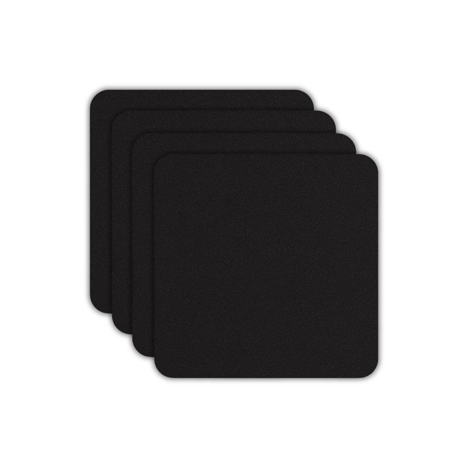 ASA Selection Onderzetters - Soft Leather - Charcoal - 10 x 10 cm - 4 Stuks