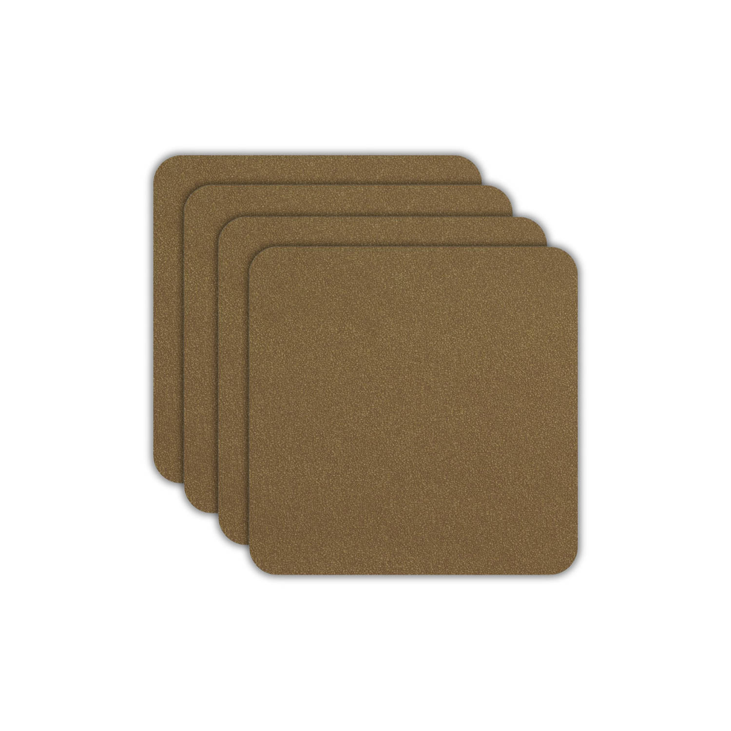 ASA Selection Onderzetters - Soft Leather - Cork - 10 x 10 cm - 4 Stuks