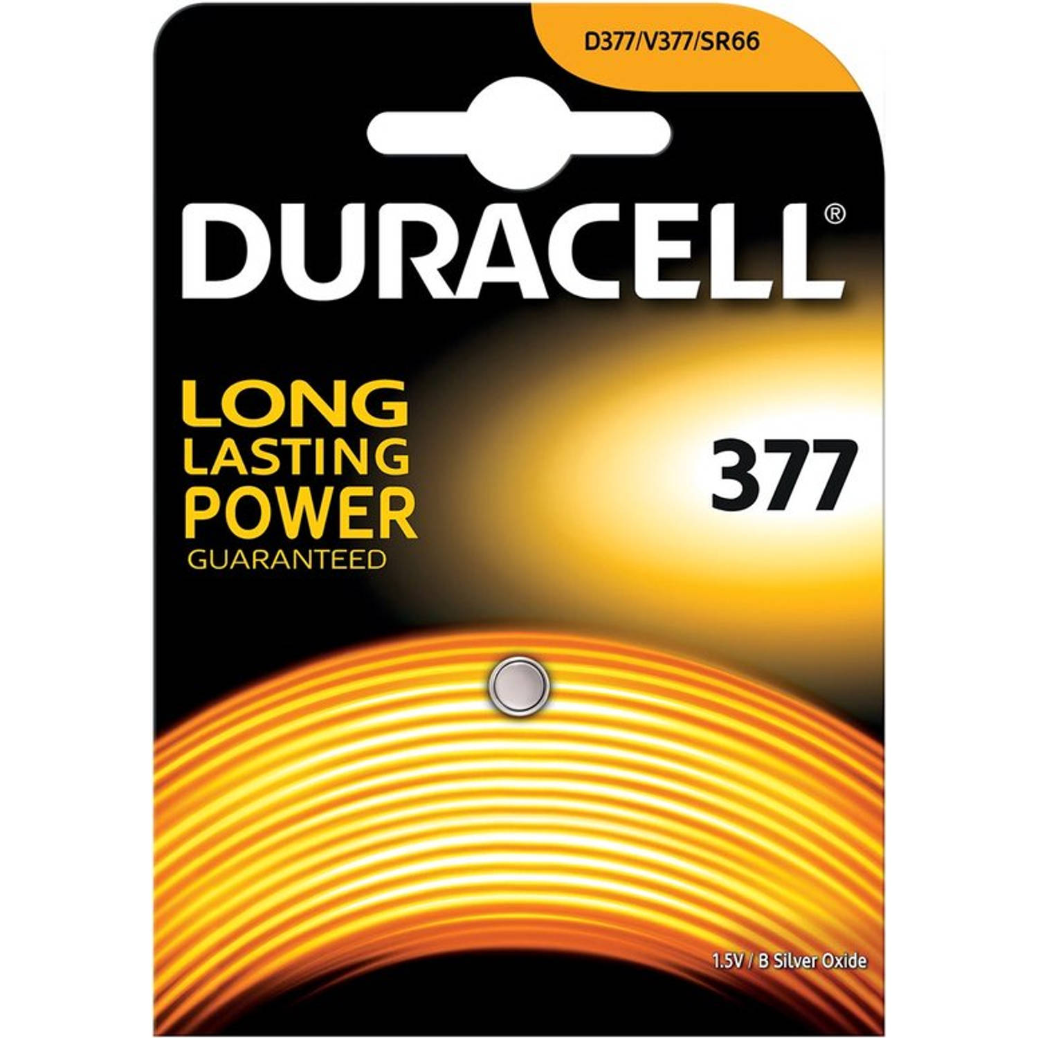 Batterij Duracell knoopcel 377 zilver oxide