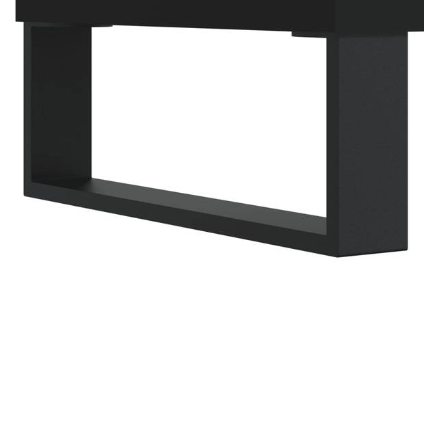 vidaXL Salontafel 90x60x35 cm bewerkt hout zwart