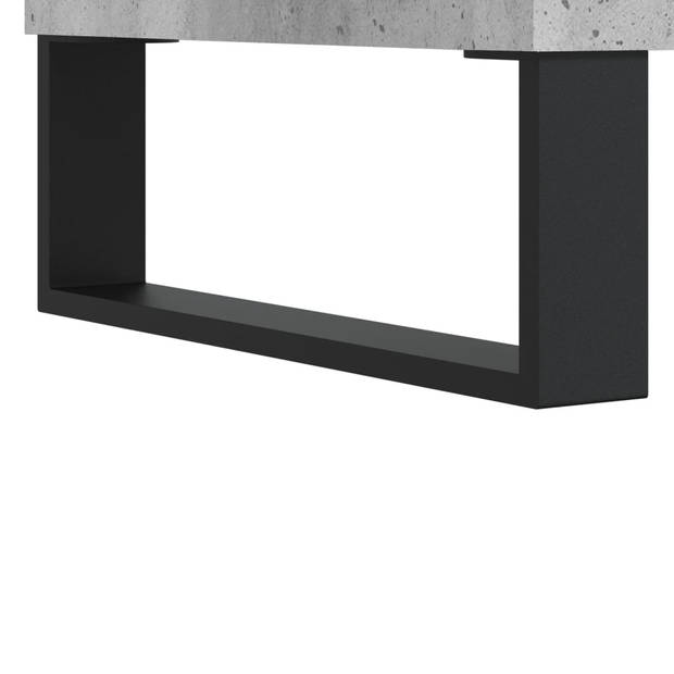 The Living Store Tv-meubel - Betongrijs - 100 x 34.5 x 44.5 cm - Bewerkt hout en ijzer