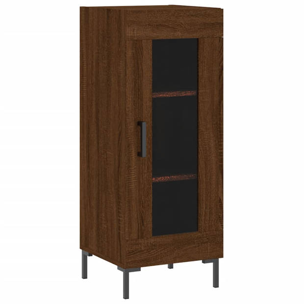 vidaXL Hoge kast 34,5x34x180 cm bewerkt hout bruin eikenkleur