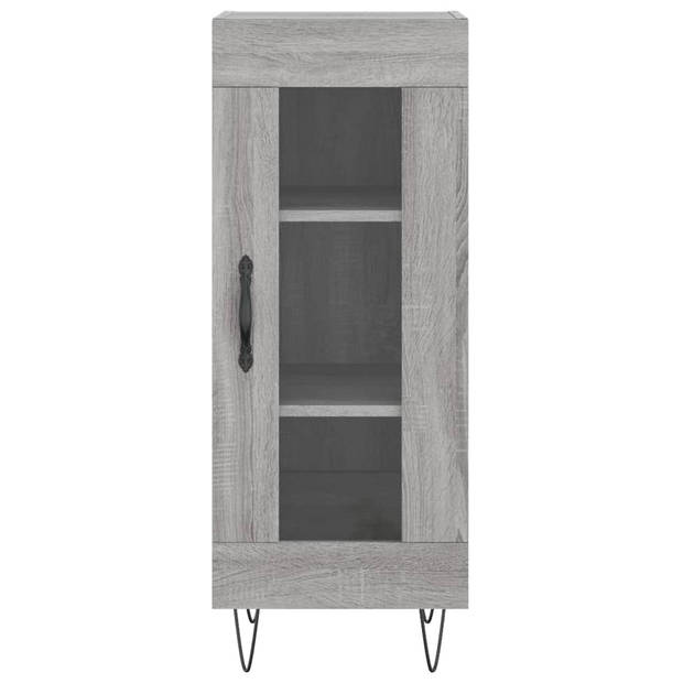 vidaXL Hoge kast 34,5x34x180 cm bewerkt hout grijs sonoma eikenkleurig