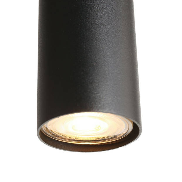 Steinhauer Hanglamp bollique L 140 cm B 25 cm 9 lichts 3798 zwart