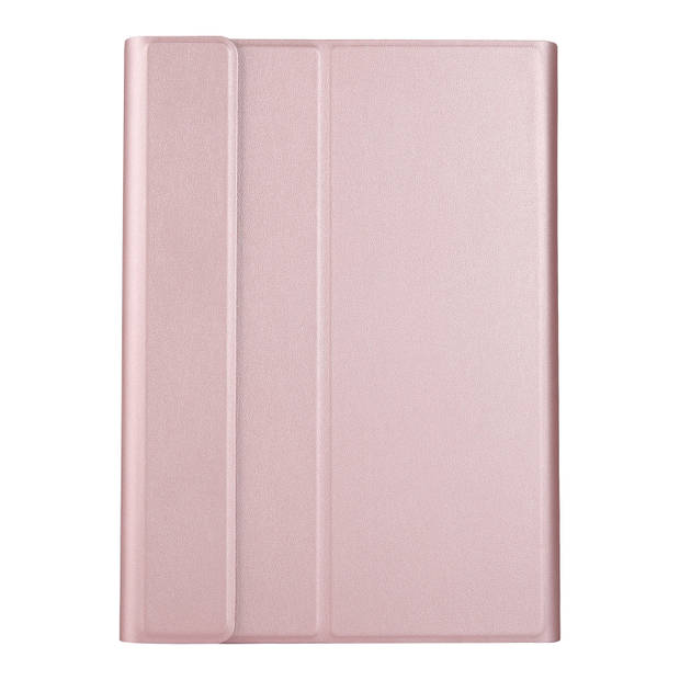 Basey Samsung Galaxy Tab A7 Hoes Toetsenbord Hoesje Keyboard Case Cover - Rose Goud