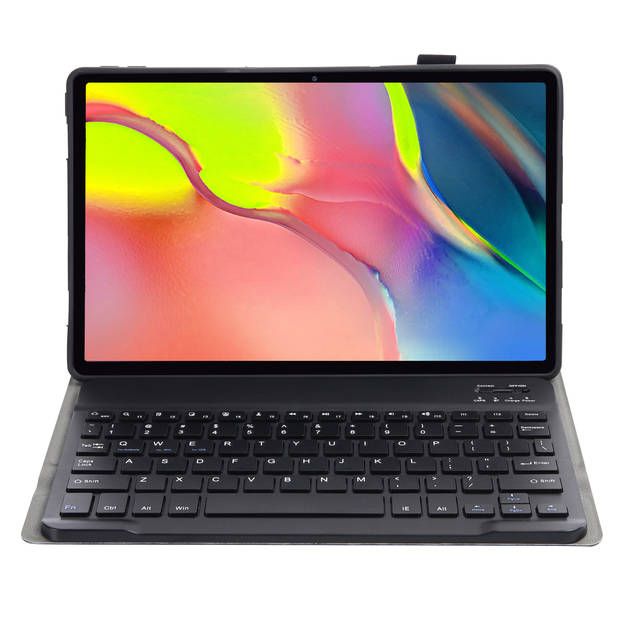 Basey Samsung Galaxy Tab A 10.1 2019 Hoes Toetsenbord Hoesje Keyboard Case Cover - Goud