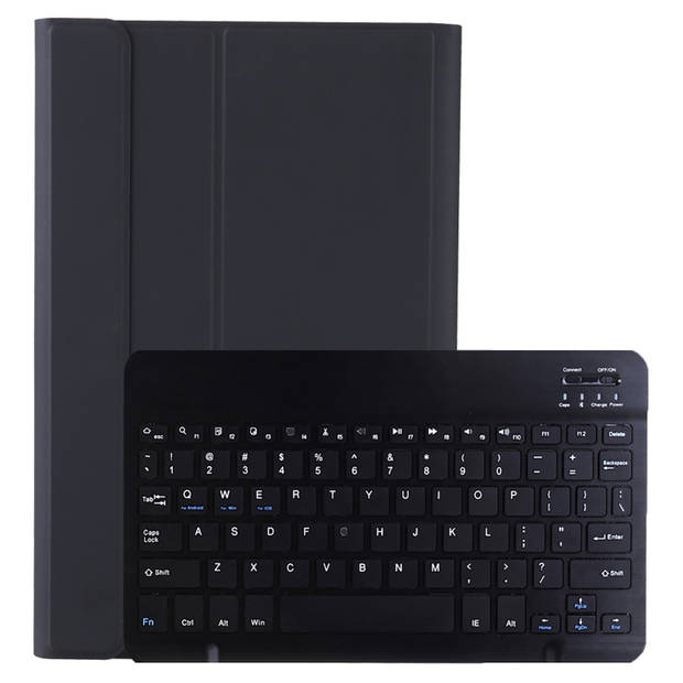 Basey Samsung Galaxy Tab S6 Lite Hoes Toetsenbord Hoesje Keyboard Case Cover - Zwart