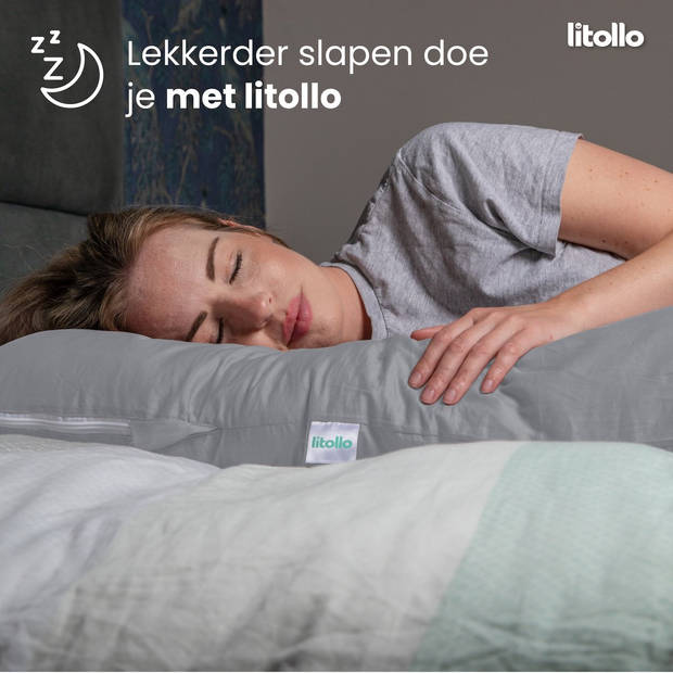 Litollo® Zwangerschapskussen (U-vorm) - Voedingskussen - Lichaamskussen - Body pillow - 280cm -