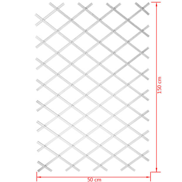 Nature Tuinlatwerk 50x150 cm PVC wit 6040701