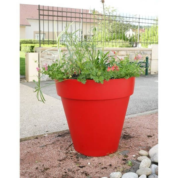 RIVIERA Soleilla bloempot - Rond - Ø 49 x 44,8 cm - Rood