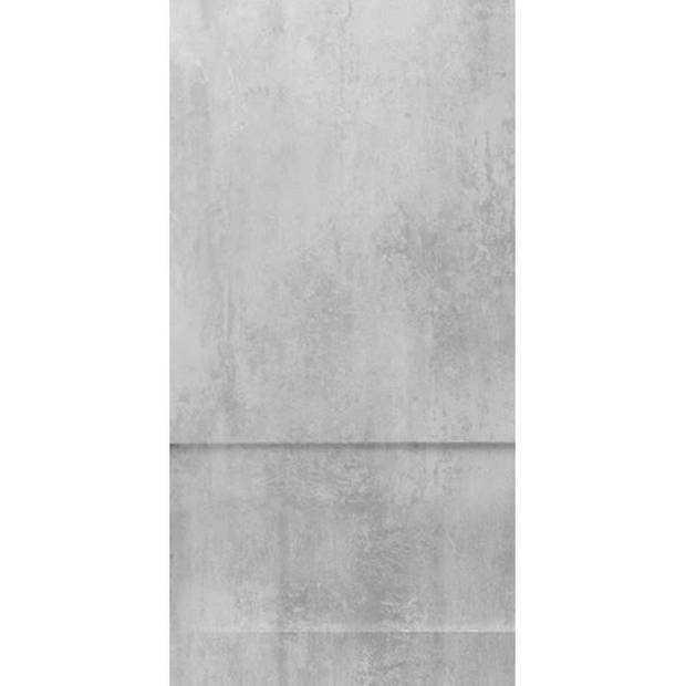 Dressoir - Glanzend wit gelakt en mat betoneffect - Eigentijdse stijl - 4 deuren - GENOVA - L 180 x D 41 x H 83 cm