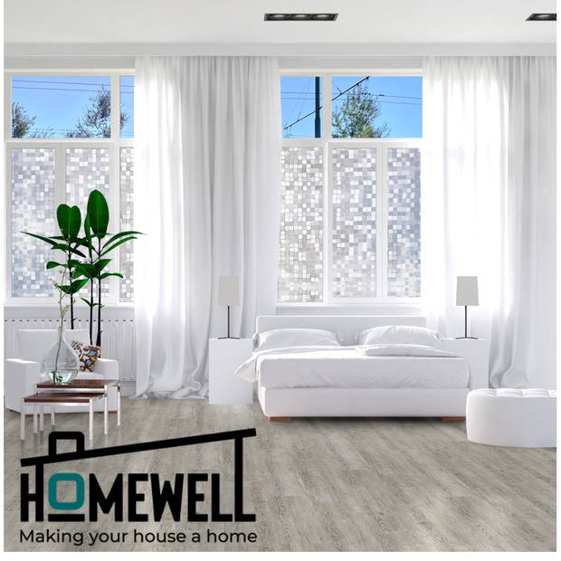 Homewell Raamfolie HR++ 60x200cm - Isolerend & Zonwerend - Anti inkijk - Statisch - Mozaïek