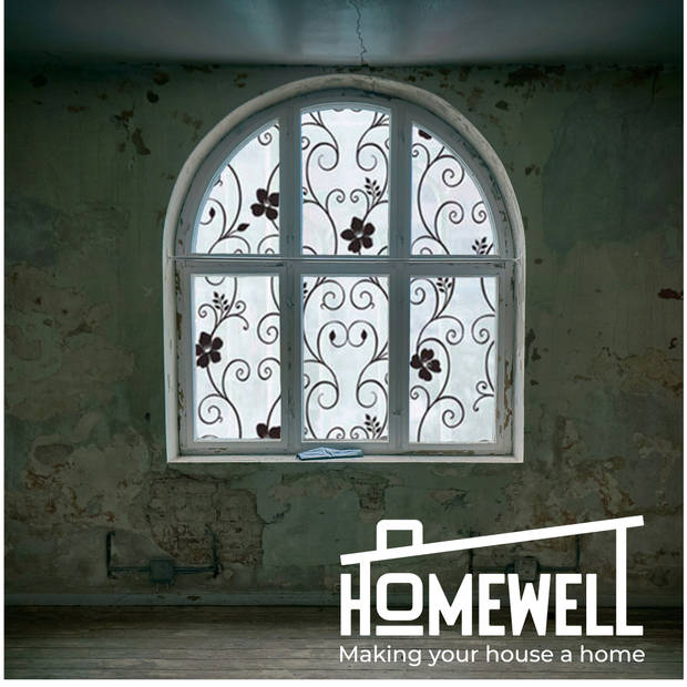 Homewell Raamfolie HR++ 60x200cm - Isolerend & Zonwerend - Anti inkijk - Statisch - Klimop