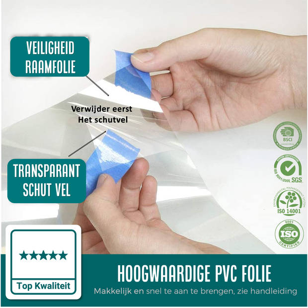 Homewell Raamfolie HR++ 60x200cm veiligheidsfolie - anti inbraak - beschermfolie