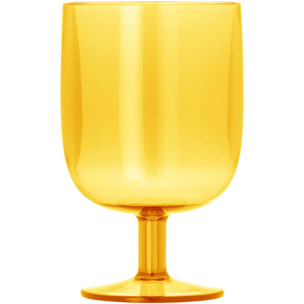 Blokker DF wijnglas kunststof geel 30cl