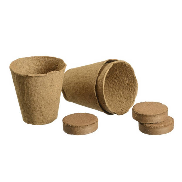 Nature - Afbreekbare potjes met turftablet H8x dia.8 cm 3x