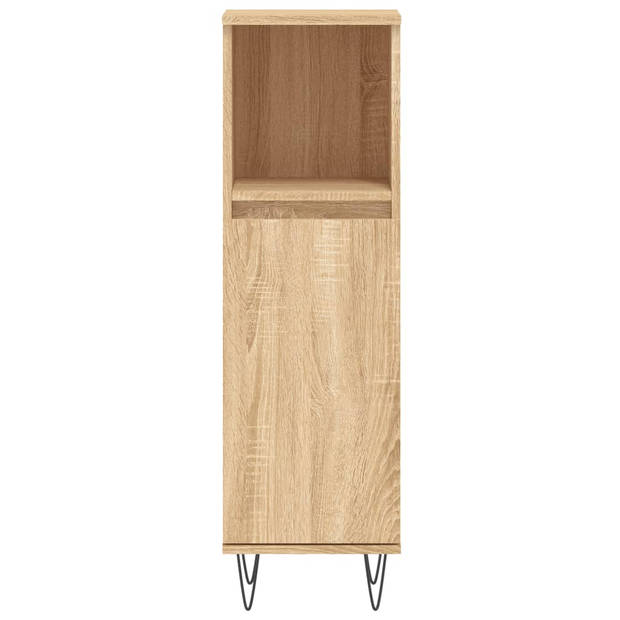 The Living Store Badkamermeubelset - Sonoma eiken - 30x30x190 cm/30x30x100 cm/58x33x60 cm