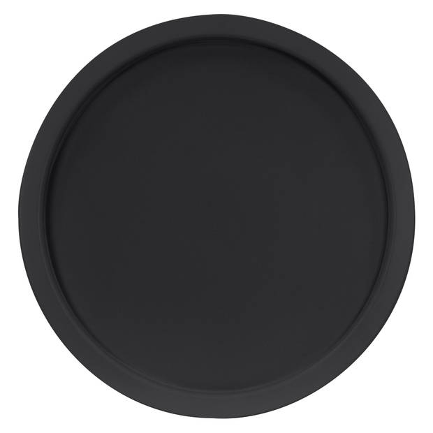 Bijzettafel rond Ø 46x51 cm antraciet metaal met dienblad ML-Design