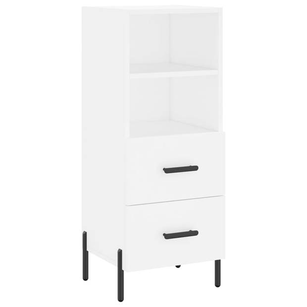 The Living Store Dressoir - Modern - Meubelen - Afmeting- 34.5 x 34 x 90 cm - Kleur- Wit