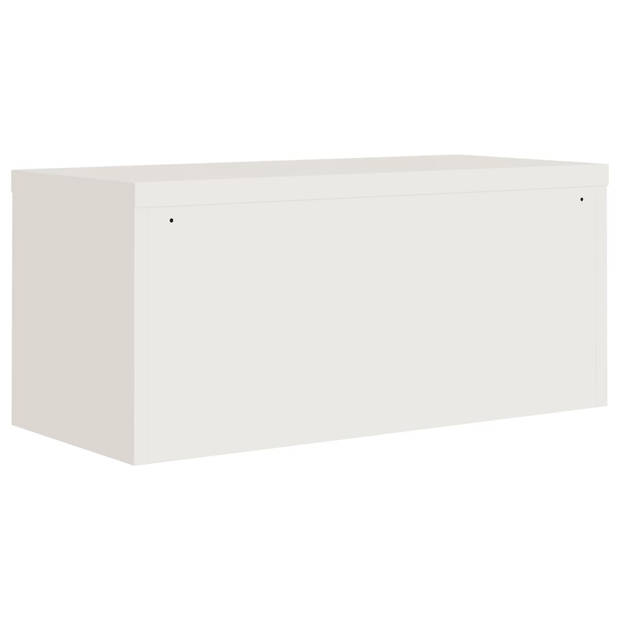 vidaXL Archiefkast 90x40x40 cm staal wit