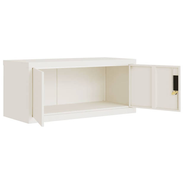 vidaXL Archiefkast 90x40x240 cm staal wit