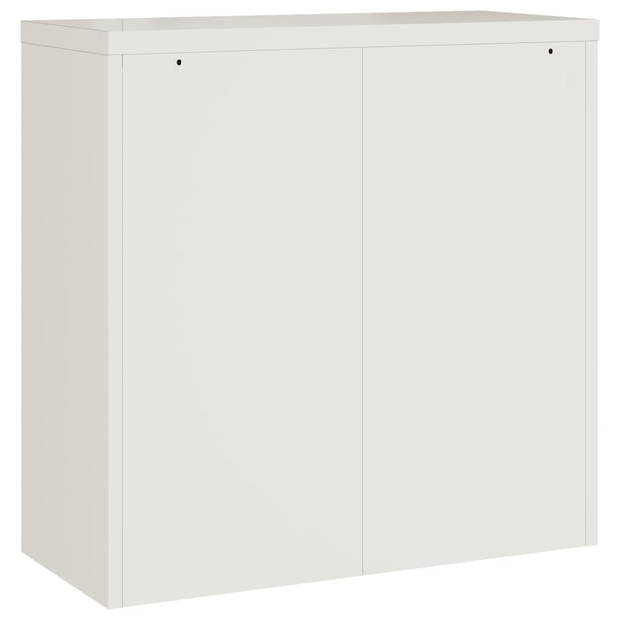 vidaXL Archiefkast 90x40x90 cm staal wit