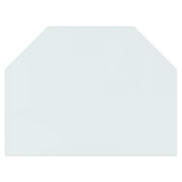 vidaXL Glasplaat openhaard zeshoekig 80x60 cm