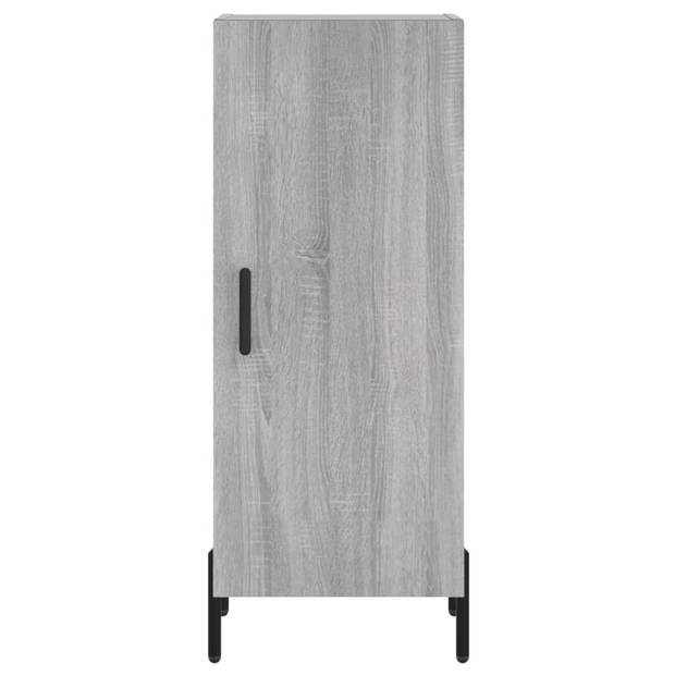 vidaXL Hoge kast 34,5x34x180 cm bewerkt hout grijs sonoma eikenkleurig