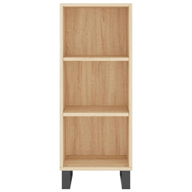 vidaXL Dressoir 34,5x32,5x90 cm bewerkt hout sonoma eikenkleurig