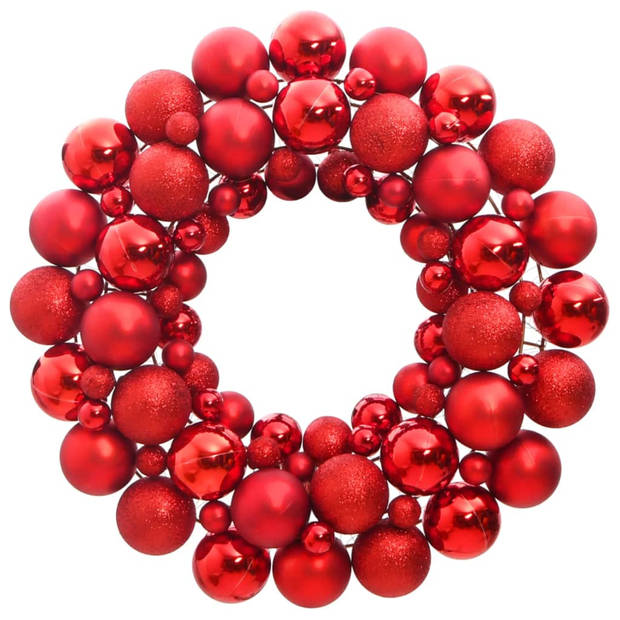 vidaXL Kerstkrans 45 cm polystyreen rood