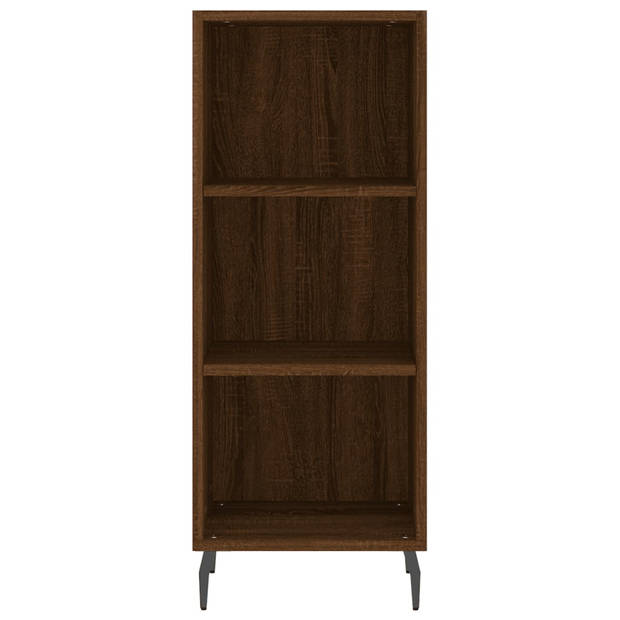 vidaXL Hoge kast 34,5x32,5x180 cm bewerkt hout bruin eikenkleur