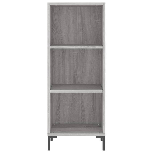 vidaXL Dressoir 34,5x32,5x90 cm bewerkt hout grijs sonoma eikenkleurig