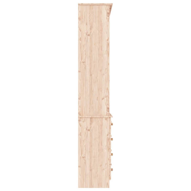 vidaXL Boekenkast met lades ALTA 77x35x186,5 cm massief grenenhout